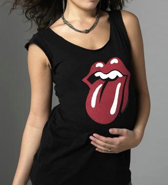 Camiseta Rolling Stones embarazada