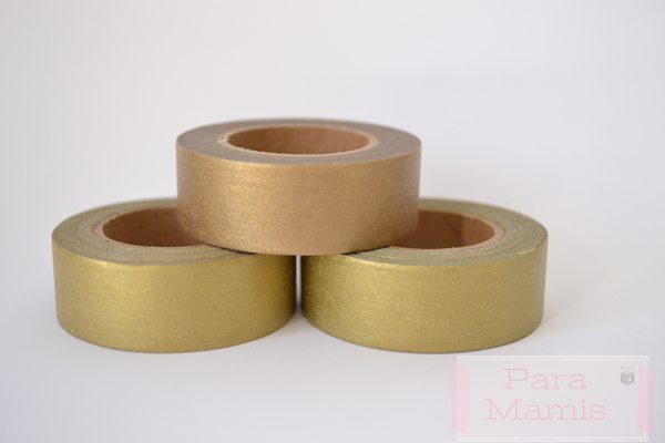 Washi tape color dorado washi tape dorada