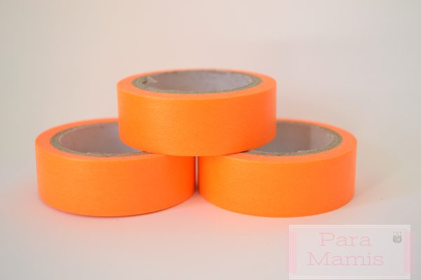 Washi tape color naranja neon washi tape naranja neon