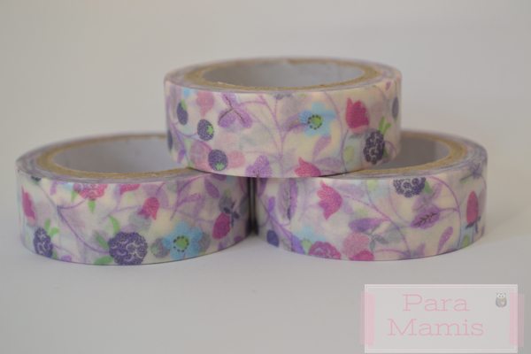 Washi tape con flores lila washi_tape_flores_lila_violeta_azul_rosa