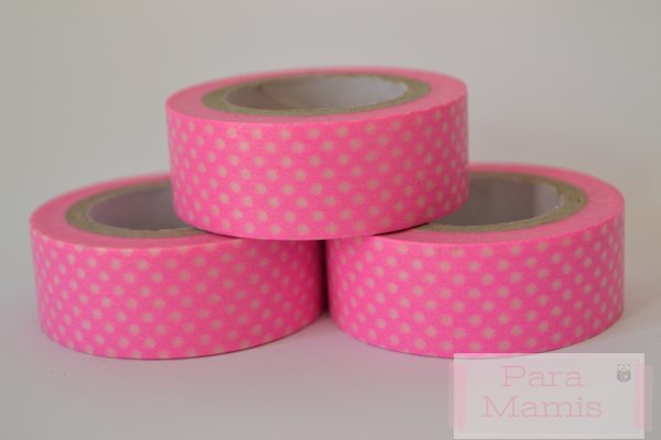 Washi tape fucsia con lunares blancos washi_tape_fucsia_lunares