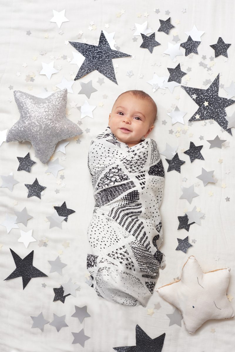 bamboo swaddle midnight